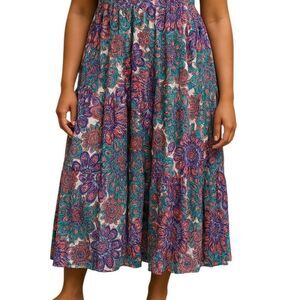 Scoop Women’s Paisley Print Maxi Skirt Size 12/14